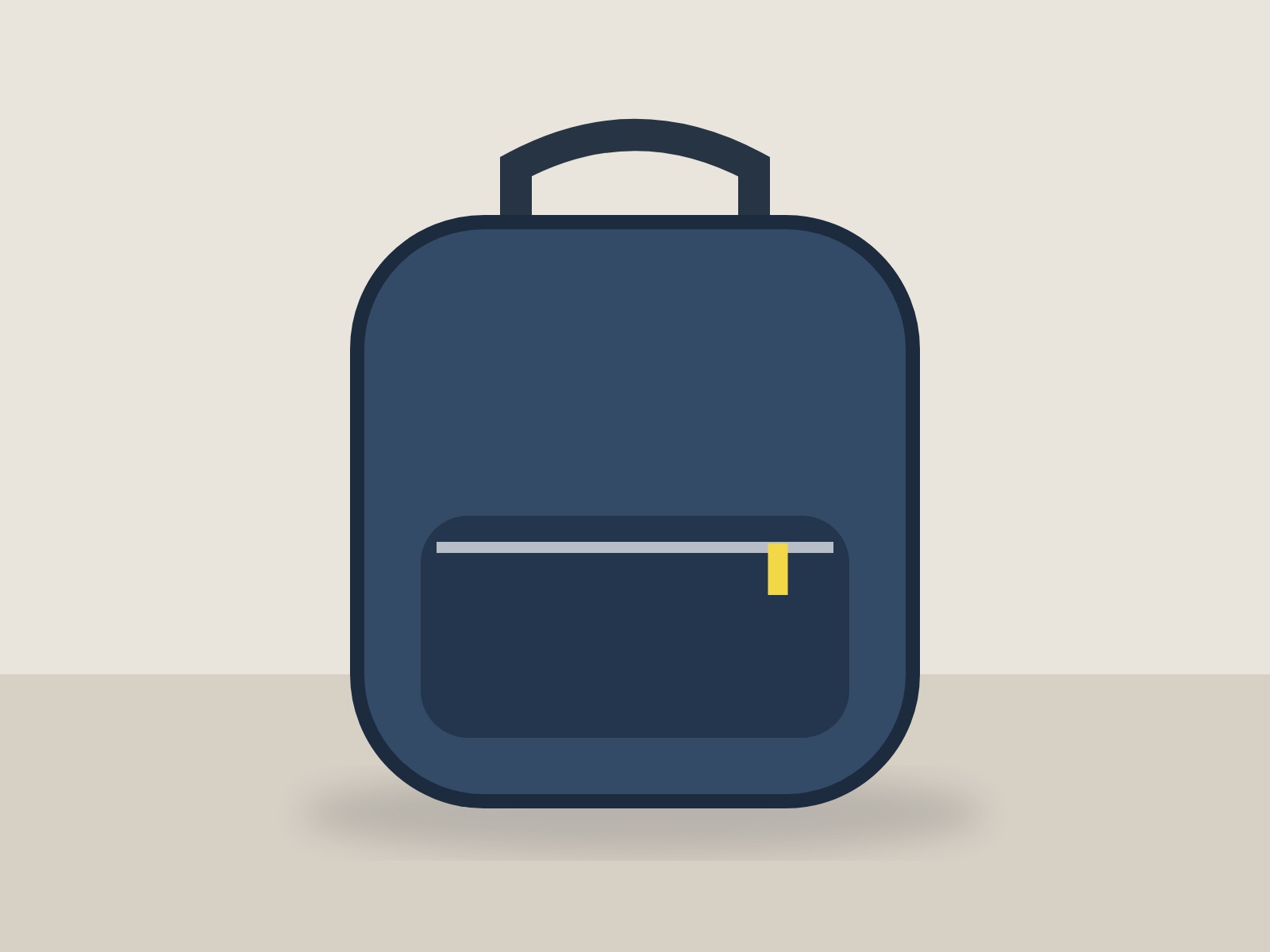 Navy Osprey rucksack with a clip